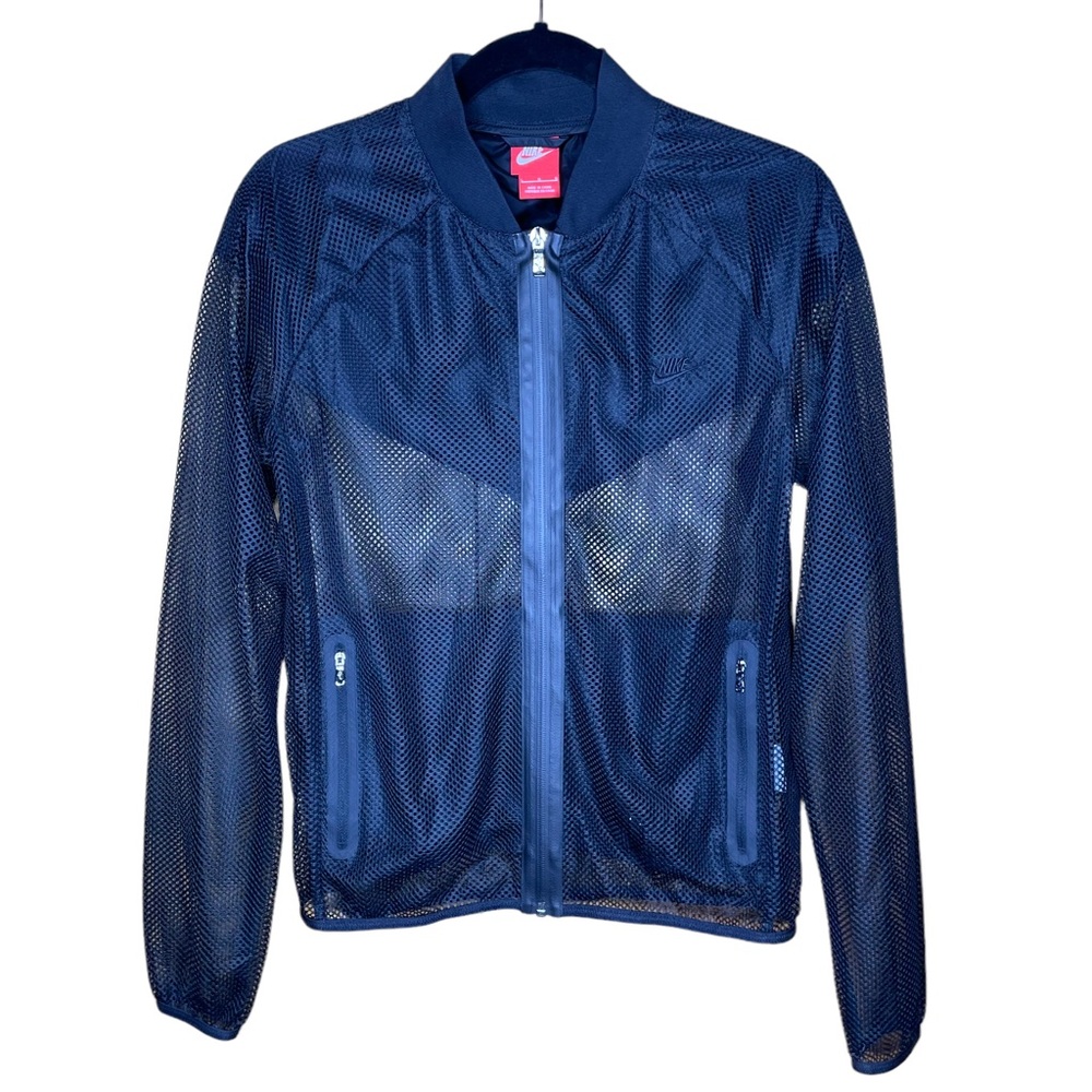 NWOT Nike Womens‎ Sportswear Mesh Windrunner Jacket Black Large